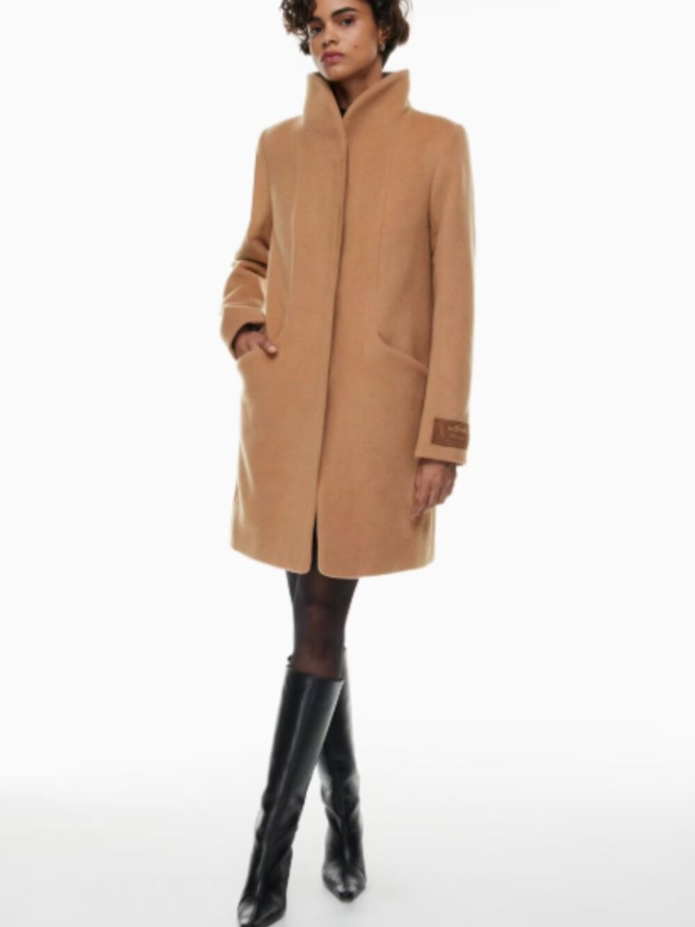Aritzia Wilfred Cocoon Coat Jacket Camel tan brown m medium